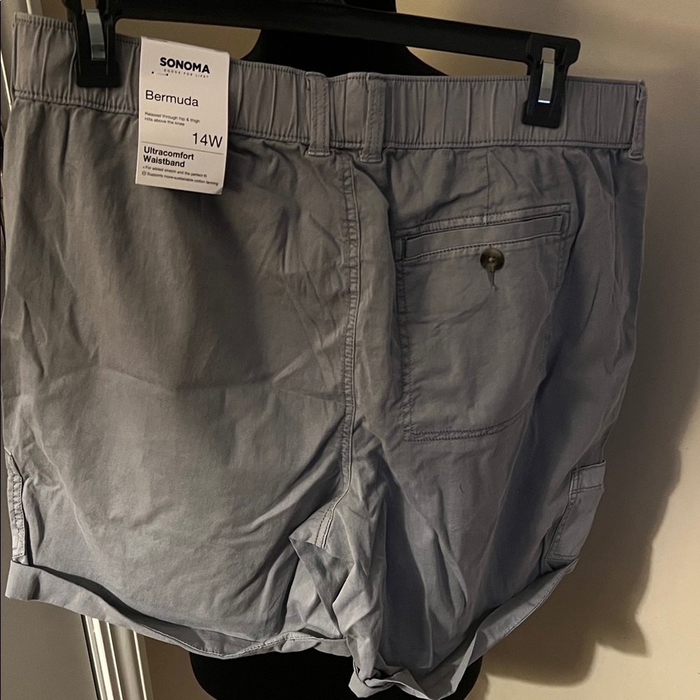 Sonoma Women's Bermuda Shorts in Gray brand new 14W